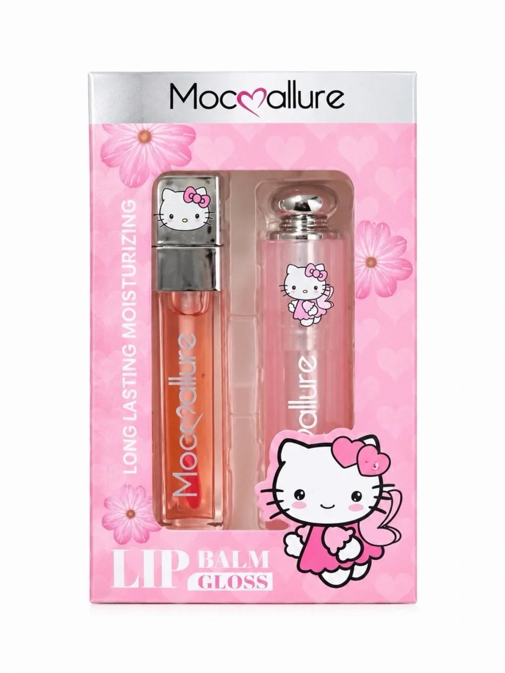 Mocallure x Hello Kitty  Pink Lip Balm & Gloss Set
